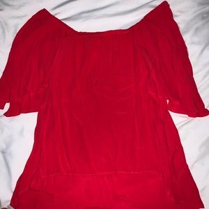 Red Venus Off the Shoulder Top